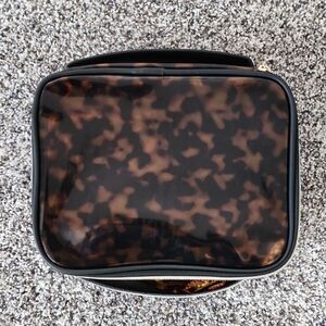 Stylish Tortoiseshell Makeup Bag Lancome